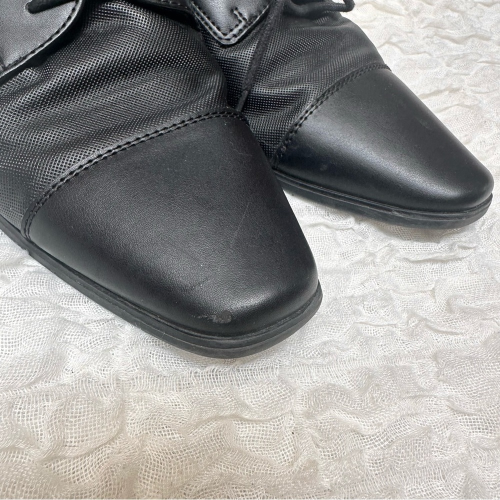Calvin Klein Black Tuxedo Oxford Dress Shoes Cap Toe Men’s 7.5 - Picture 10 of 12